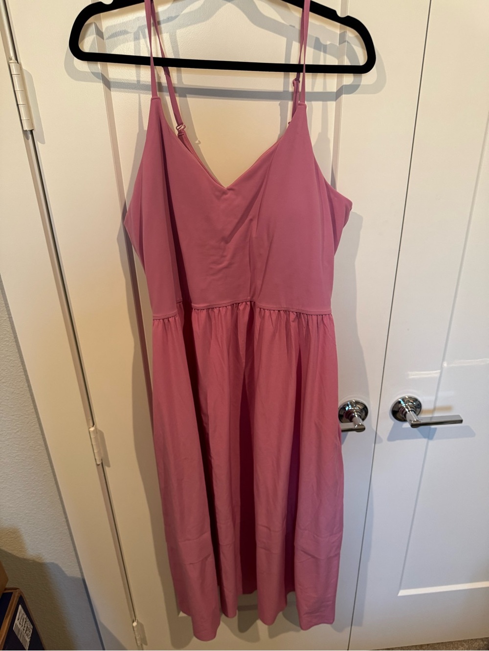 Athleta: Classic Spaghetti-Strap Midi Dress in Mauve Pink